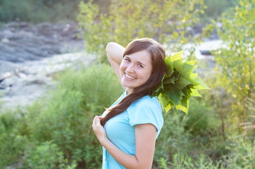 Portrait of a charming and lovely girl