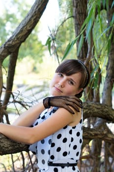 Portrait of a charming and lovely girl