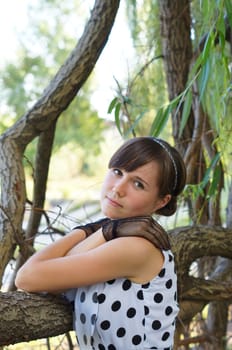 Portrait of a charming and lovely girl