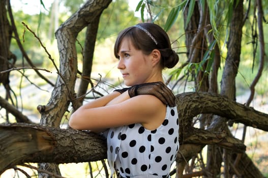 Portrait of a charming and lovely girl