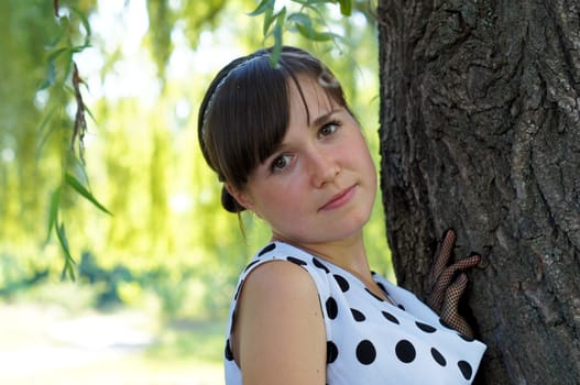 Portrait of a charming and lovely girl