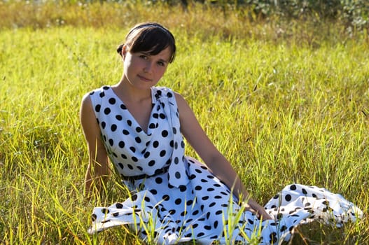 Portrait of a charming and lovely girl