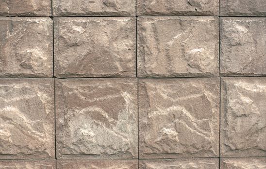 Texture of the wall of the great gray-brown stones(toned in sepia)                               