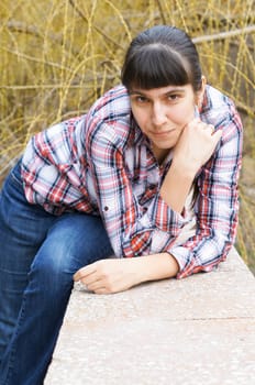 Portrait of a charming and lovely girl