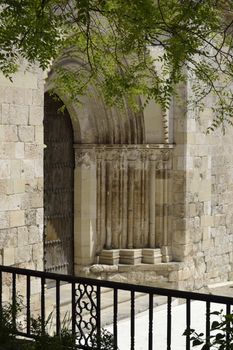 door of San Miguel church, Brihuega, Spain.