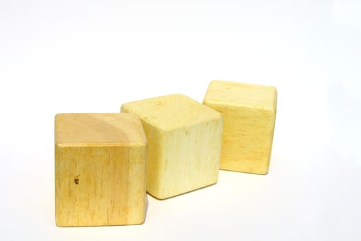 Wooden blocks made to be a toy for children.