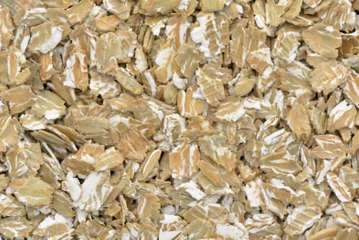 Close-up of  rye flakes for a breakfast