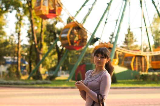 young girl on a walk