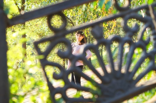 young girl on a walk