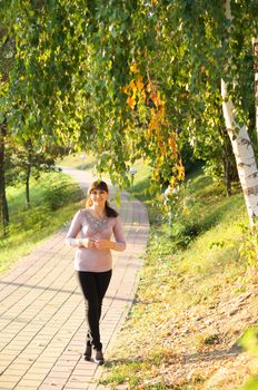 young girl on a walk