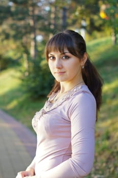 young girl on a walk