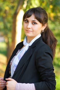 young girl on a walk