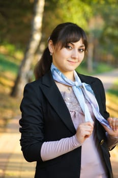 young girl on a walk