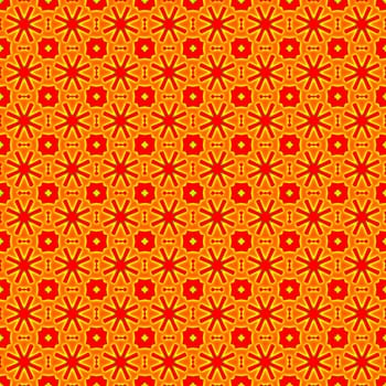 Digital computer graphic - decorative seamless ornament in a bright colors for design.