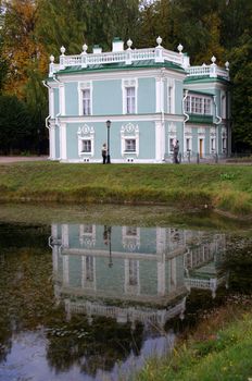 MOSCOW, RUSSIA - September 28, 2014: View of the Italian house in Kuskovo estate