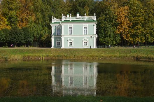 MOSCOW, RUSSIA - September 28, 2014: View of the Italian house in Kuskovo estate