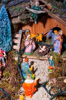 View of nativity scene, in Italian called Presepe