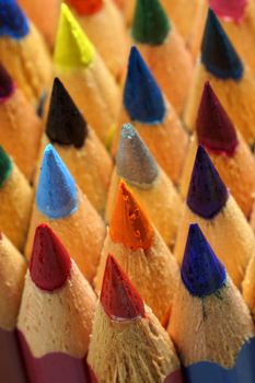 pencils with color shaving