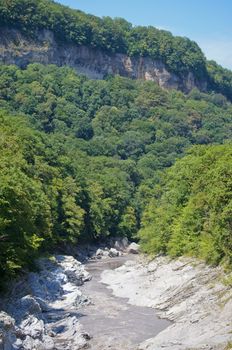 River canyon White. The south of Russia. Caucasus