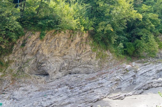 Rocky ridge in the south of caucasus