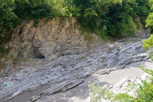 Rocky ridge in the south of caucasus