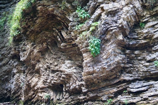 Rocky ridge in the south of caucasus