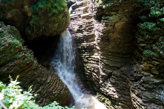 Sights of caucasus. The rivers and falls