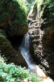 Sights of caucasus. The rivers and falls