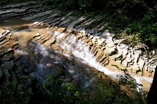 River canyon White. The south of Russia. Caucasus