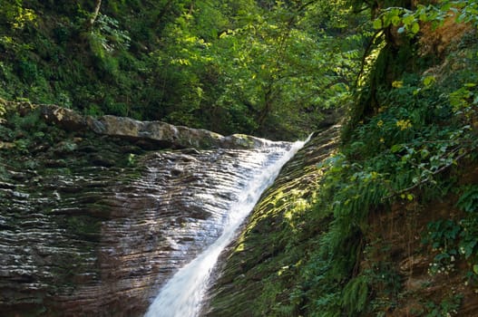 Sights of caucasus. The rivers and falls