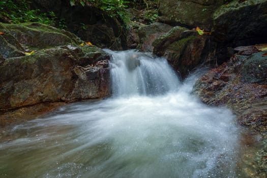 Small waterfall in the rainy season