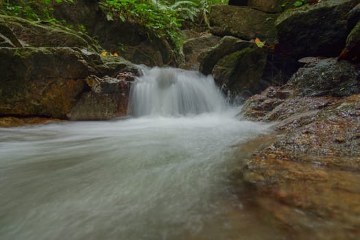 Small waterfall in the rainy season