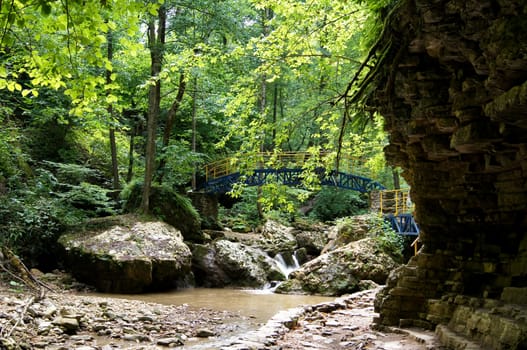 River canyon White. The south of Russia. Caucasus