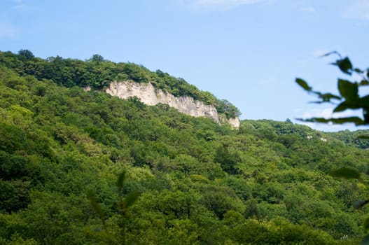 Rocky ridge in the south of caucasus