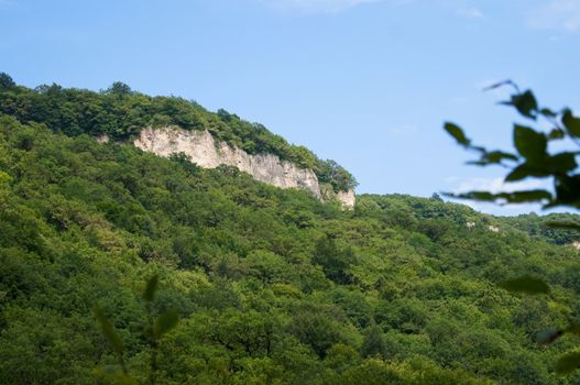 Rocky ridge in the south of caucasus