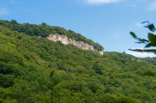 Rocky ridge in the south of caucasus