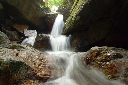 Small waterfall in the rainy season