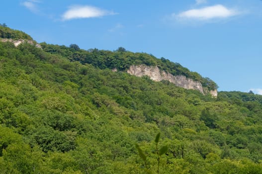Rocky ridge in the south of caucasus