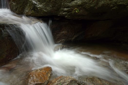 Small waterfall in the rainy season