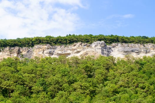 Rocky ridge in the south of caucasus