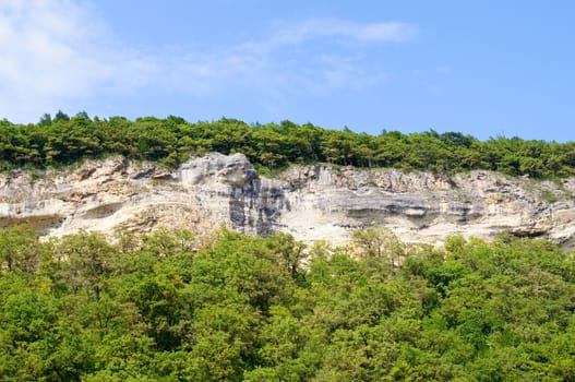 Rocky ridge in the south of caucasus