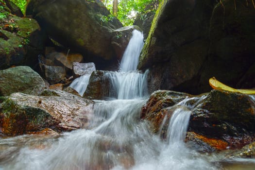 Small waterfall in the rainy season