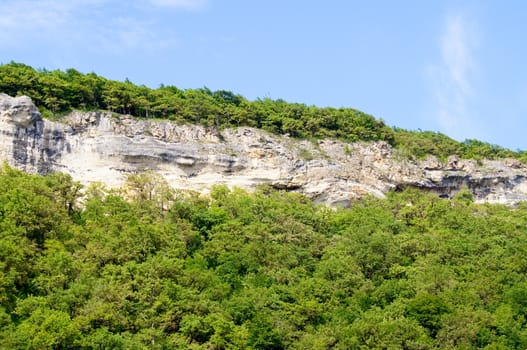 Rocky ridge in the south of caucasus