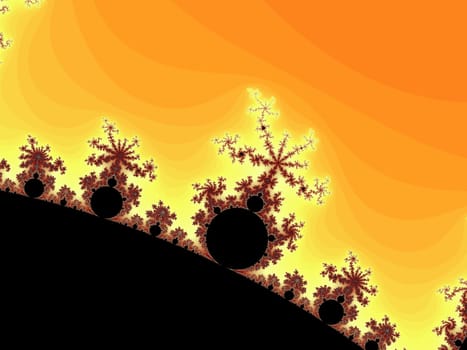 Digital computer graphic - rendering. Decorative background with fractal Mandelbrot for design.