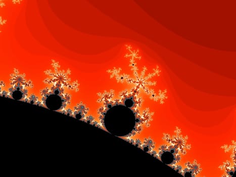 Digital computer graphic - rendering. Decorative background with fractal Mandelbrot for design.