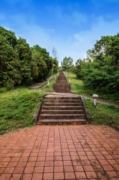 Stone steps of the historic, southern Thailand.