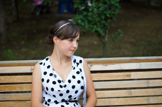 young girl on a walk