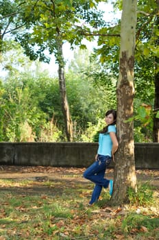 young girl on a walk