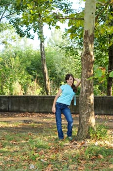 young girl on a walk