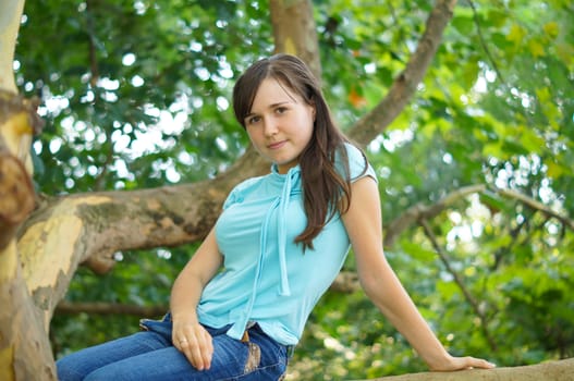 young girl on a walk